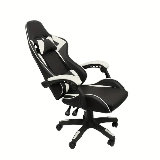 Ultimate Gaming Throne: Reclining High Back PU Leather Gaming Chair with Ergonomic Design and Memory Foam Cushion-0