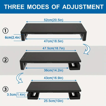 Ultimate Monitor Stand Riser: USB Hub, Data Port, and TYPE-C Charging Powerhouse-4