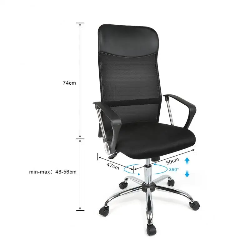 Premium High Back Mesh Office Chair with Adjustable Lumbar Support - Black-1