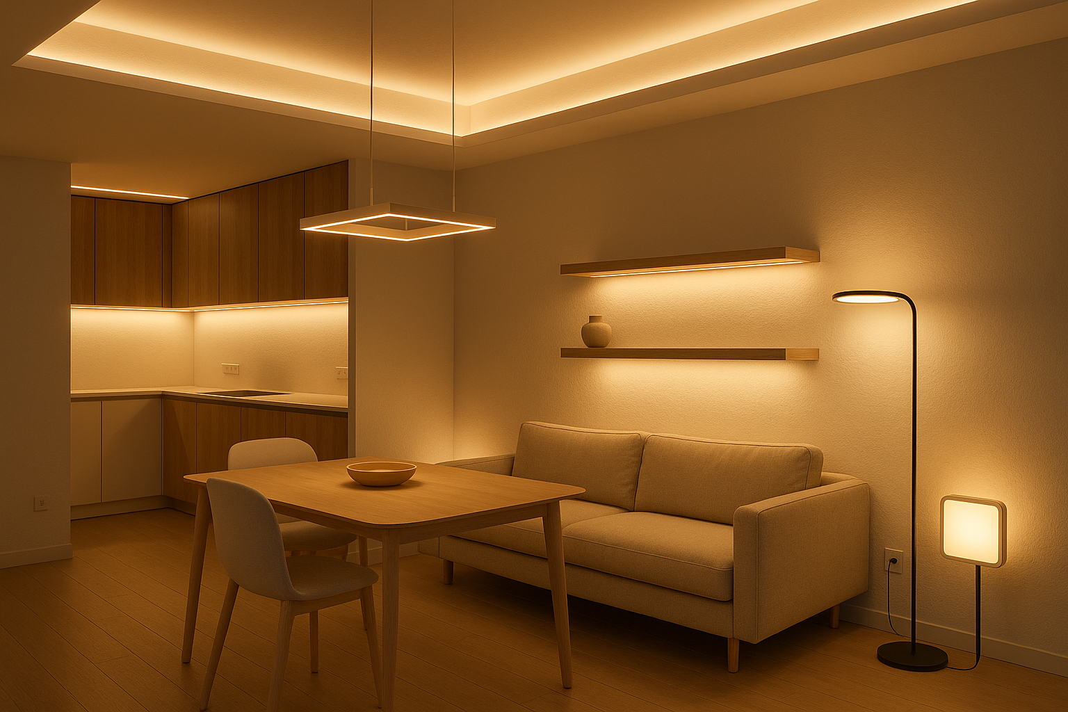 Enphase about the LED illumination "cozy & clean"